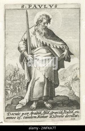 Apostle Paulus, Crispijn van de Passe (I), 1574 - 1637 print The ...