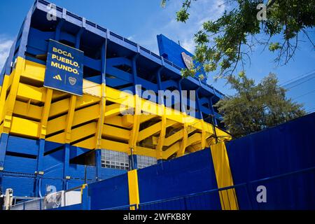 The legendary stadium La Bombonera, home of Maradona's beloved Boca Juniors. Stock Photo