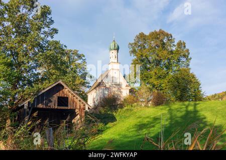 Murnau am Staffelsee: church Ramsachkircherl in Oberbayern, Pfaffenwinkel, Upper Bavaria, Bayern, Bavaria, Germany Stock Photo
