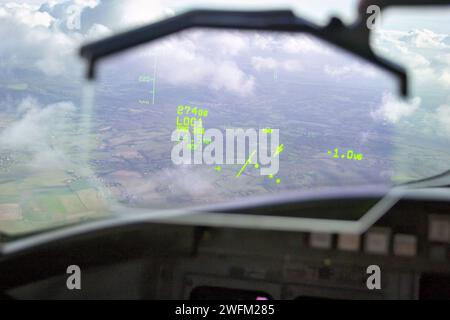 dans le cockpit d'un avion de ligne Stock Photo