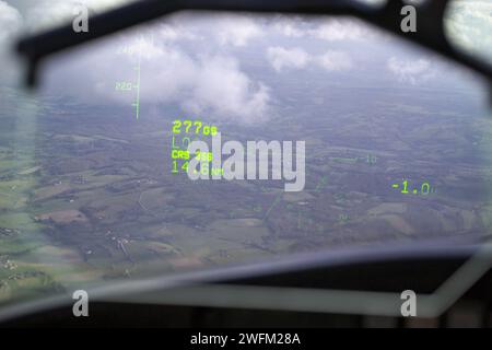 dans le cockpit d'un avion de ligne Stock Photo