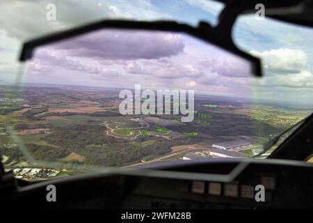 dans le cockpit d'un avion de ligne Stock Photo