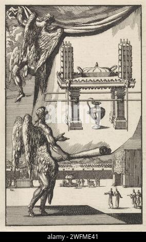 Engelen view the design for the Table of Toonbroden, Jan Luyken, 1683 ...