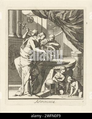 . Three women with different measuring instruments. The front woman ...