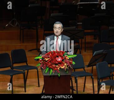 Beijing China 31st Jan 2024 Chinese Foreign Minister Wang Yi Also A Member Of The Political Bureau Of The Communist Party Of China Central Committee Hosts The Chinese Foreign Ministrys 2024 New Year Reception At The National Center For The Performing Arts In Beijing Capital Of China Jan 31 2024 More Than 400 People Attended The Event Including Diplomatic Envoys From Various Countries Representatives Of International Organizations In China And Representatives Of Chinese Government Departments Credit Wang Yexinhuaalamy Live News 2wfn2ca 