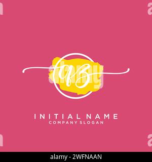 QZ Initial handwriting logo with circle Stock Vector