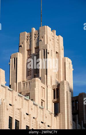 Title Guarantee Building, 1930, art deco, architecture, building, downtown, Los Angeles, California, USA Stock Photo