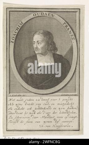 Portrait of Joachim Oudaan, Dirk Jongman, After A. Houbraken, 1709 ...