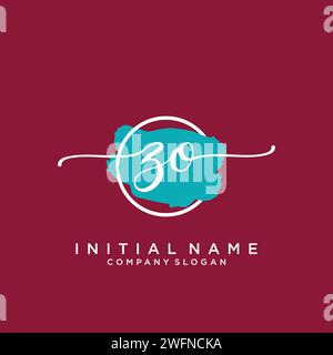 ZO Initial handwriting logo with circle Stock Vector Image & Art - Alamy