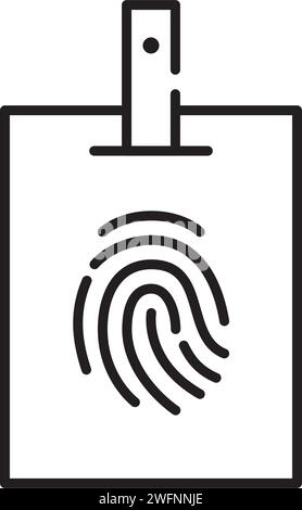 Biometric identity verification. Pixel perfect icon Stock Vector