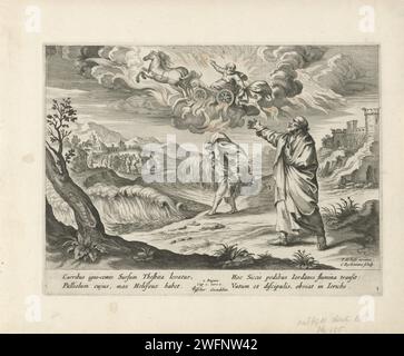 Elisa sees the Ascension of Elia, 1643 print The prophet Elisa receives ...