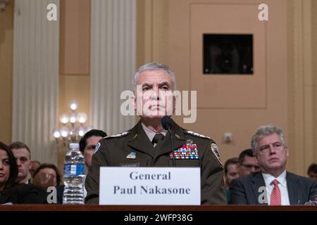 Washington, United States. 31st Jan, 2024. Commander, United States Cyber Command General Paul Nakasone at a House Select Committee on the Strategic Competition Between the United States and the Chinese Communist Party to discuss the CCP Cyber Threat to the American Homeland and National Security in the Cannon House office building in Washington, DC, USA on Wednesday, January 31, 2024. Photo by Annabelle Gordon/CNP/ABACAPRESS.COM Credit: Abaca Press/Alamy Live News Stock Photo