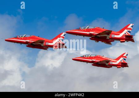 Red Arrow Display Team, RAF Fairford Stock Photo