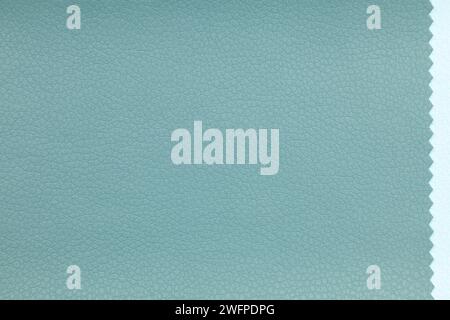 Background image - light green leather texture with fine texture. Stock Photo