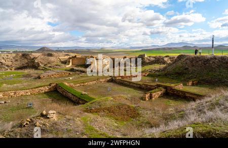 Polatlı, Ankara, Turkey - December 24 2023: Yassihoyuk, Gordion antique city ruins for Phrygians and Phrygia Stock Photo