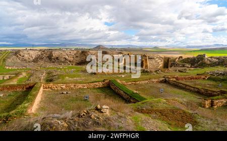 Polatlı, Ankara, Turkey - December 24 2023: Yassihoyuk, Gordion antique city ruins for Phrygians and Phrygia Stock Photo