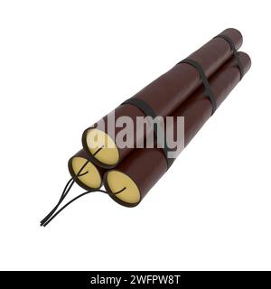 Dynamite isolated on white background. High quality 3d illustration Stock Photo