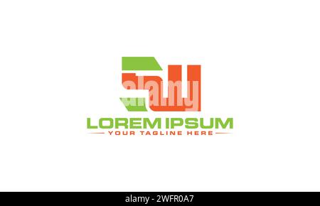 SW Letter Logo Design. Creative Logo Design. Stock Vector