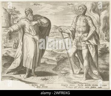 Yefta Old Testament. Jephthah judge of Israel. Jephthah returning victorious ...