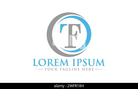 TF Letter Logo Design. Unique and Modern TF FT Logo Design. Stock Vector