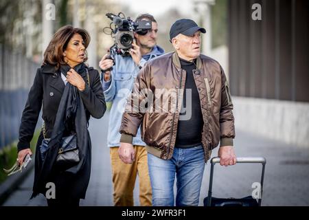 AMSTERDAM - Rachel Hazes arrives at the court for witness hearings in her lawsuit. Daughter Roxeanne Hazes and two of Rachel's former business partners have to testify in a case about a power of attorney in Rachel's name. ANP ROBIN UTRECHT netherlands out - belgium out Stock Photo