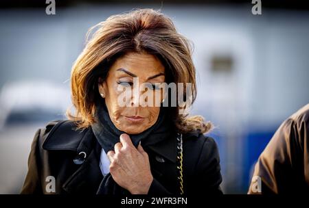 AMSTERDAM - Rachel Hazes arrives at the court for witness hearings in her lawsuit. Daughter Roxeanne Hazes and two of Rachel's former business partners have to testify in a case about a power of attorney in Rachel's name. ANP ROBIN UTRECHT netherlands out - belgium out Stock Photo