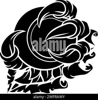 Tearing Ripping Claw Talons Holding Tennis Ball Stock Vector