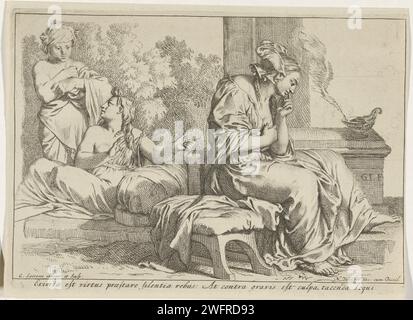 Prolaxite Silence and speech, Gerard de Lairesse, 1670 print The personification ...