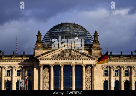 The Reichstag parliament building, Berlin. Photo credit should read: John Walton/PA Wire. Use subject to restrictions. Editorial use only, no commercial use without prior consent from rights holder. Stock Photo
