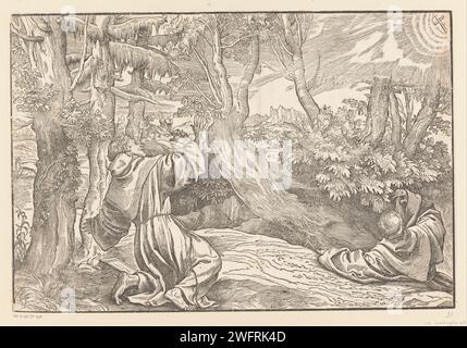 Landscape With The Vision Of The Holy Francis Of Assisi, 1575 Print On 