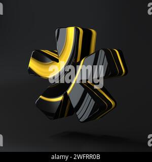 Luxury Black and Gold Asterisk texture symbol background. Panoramic Marbling texture design Stock Photo