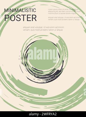 Abstract banner minimalistic cover. Grunge background print. Vector illustration. Stock Vector