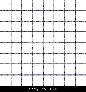 Textured Hand Drawn Plaid Vector Pattern. Romantic Artistic Cottagecore Checks. Homestead Farmhouse Print. Pastel Summer Graphic Background with chalk Stock Vector