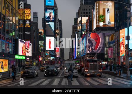 Times Square in New York City. Photo date: Tuesday, January 23, 2024. Photo: Richard Gray/Alamy Stock Photo