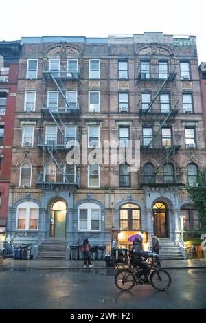 A building in the east village area of New York City featured on the cover of Led ZeppelinÕs Physical Graffiti album. Photo date: Sunday, January 28, Stock Photo