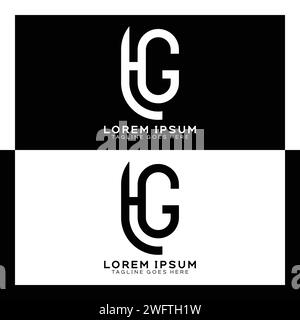 TG initial letter logo. Alphabet T and G pattern design monogram Stock Vector