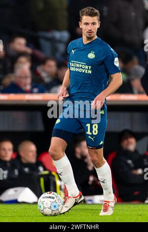 ROTTERDAM, NEDERLAND - JANUARY 24:  during the TOTO KNVB Cup match between Feyenoord and PSV at Stadion Feijenoord on January 24, 2024 in Rotterdam, Nederland. (Photo by Joris Verwijst/Orange Pictures) Stock Photo