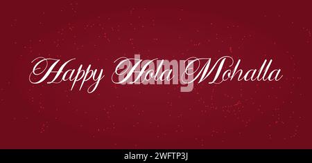 Happy Hola Mohalla stylish text illustration design Stock Vector
