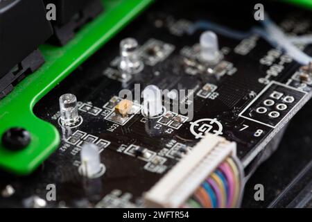 Close up of the inside of a computer keyboard. Stock Photo
