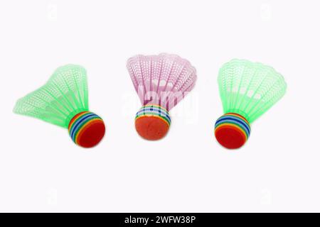 Colourful Shuttlecocks for Badminton Stock Photo
