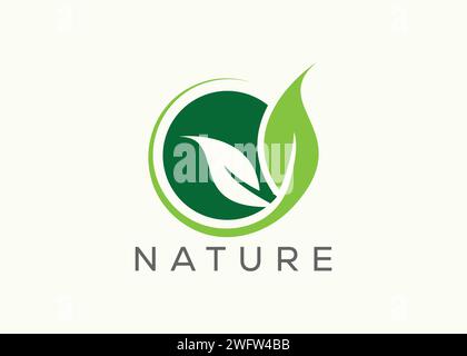 leaf logo design vector for nature symbol template editable,Green leaf ...
