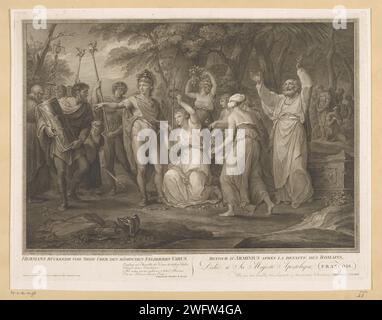 Return of Arminius after the defeat of the Romans, Hermans rückkehr vom ...