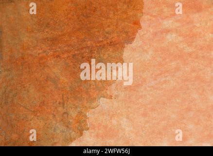 Oil or water loss on the concrete floor of the factory Stock Photo