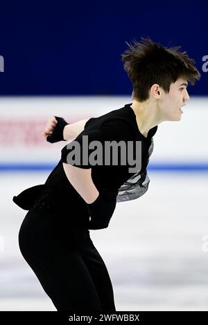 Dias JIRENBAYEV (KAZ), during Men Short Program, at the ISU Four