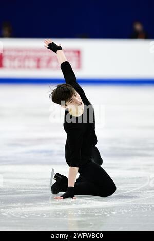 Dias JIRENBAYEV (KAZ), during Men Short Program, at the ISU Four