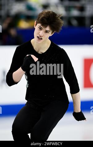 Dias JIRENBAYEV (KAZ), during Men Short Program, at the ISU Four