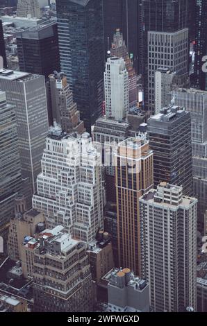 downtown Manhattan in New York seen from above on February 15, 2020 Stock Photo