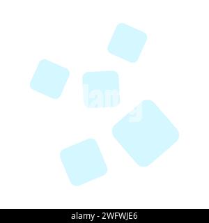 Blue Ice Cubes Icon Vector Illustration Stock Vector