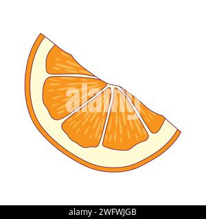 Half Slice Of Orange Icon Vector Illustration Stock Vector