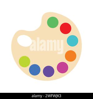 Painting Color Palette Icon Vector Illustration Stock Vector
